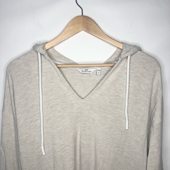 Vineyard Vines Lightweight Dreamcloth V-Neck Hoodie Sweatshirt Size Large - Picture 5 of 9